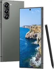RokCokDok Unlocked Cell Phones I25 Ultra Smartphone Android 14 Phones 12+256GB/6.8" HD Screen/Dual SIM/108MP+48MP Camera/6800 mAh/Built-in Pen (Green)