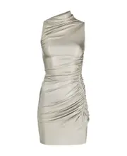 sleeveless ruched minidress IT46 Nude