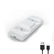 PS5 Controller Dual Charger and Fast Charging Station for DualSense-White