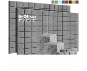 Studio Acoustic Foam Panels 6/12/24 Pcs Home Mushroom Insulation Sound Proofing Padding For Wall Ceiling Sound Proof Insulation