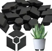 SNAILGARDEN 40Pcs Invisible Pot Feet, Composable Hexagon Flower Pot Feet Risers