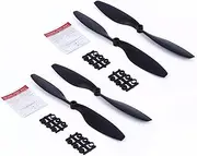Pexorin 2 Pairs 10inch Blade 10X45 1045 Propeller Drone Spare Parts Replacement Kit A2212 KV1000 Motor Wing Fans Kits F450 F550 RC Propeller Prop(Black)