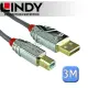 【LINDY 林帝】CROMO USB2.0 Type-A/公 to Type-B/公 傳輸線 3m 36643