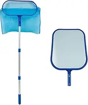 Pool Skimmer Net with Pole, Pool Hand Skimmer Net,Cleaning Net Kit Set for Cleaning Swimming Pool & Pond
