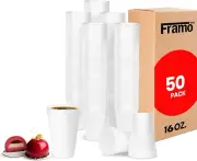 16 Oz Foam Cups- Lightweight Insulated Foam Cups for Coffee, Cold Drinks & Other