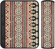 Red and Black Japanese Vintage Flowers 2 Pack seat Belt Strap Cover, More Comfort Driving, seat Belt Cover pad for Bag Van Truck 10x7.7 in accesorios para carro