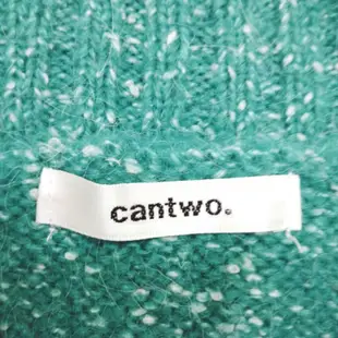 cantwo 可愛日系刺繡 綠色長袖毛衣
