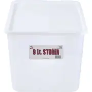 2 x 9L Plastic Storage Box Container Food Grade Fridge Freezer Organizer Tub