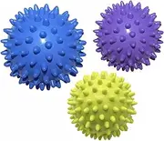 3 Pcs Spiky Massage Balls Trigger Point Massager Therapy Balls Back Deep Tissue Massage Spiny Balls Foot Massager Myofascial Release Pain Relief Plantar Fasciitis Relief All Over Body pain