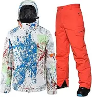 [USDBE] Men Skiing Snowboarding Ski Jacket and Pants Snow Ski Suit Man Clothing Set