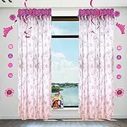 Disney Princess Window Curtains and Wall Decor for Bedroom - Bundle with Disney Princess Girls 42x84 Bedroom Curtain Drapes Plus Wall Decor and More | Princess Room Decor for Girls
