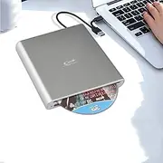 Areyourshop Slot in Blu-ray BD Burner External USB 3.0 DVD RW CD Writer Portable Drive