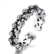 3PCS Copper Ring Fashion Woman Jewelry Retro Simple Adjustable Ring