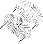 PEPLAYTAL 2Pcs Stainless Steel Steamer Rack Kitchen Gadget for Steaming Eggs More High Low Foot Design Easy to Clean Scalding for Cooking Baking