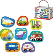 Toddler Puzzles Transport Contour Jigsaw Puzzles for Kids (8 Pcs) Bright and Colourful Puzzles for Toddlers Learning Educational Toys Creative Kids Puzzles for 2 Year Olds +
