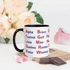Mug with Color Inside NATO Phonetic Alphabet
