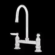 T&S Brass B-0320 8" Deck Mount Workboard Faucet w/ 5-3/4" Rigid Gooseneck