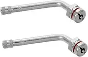 Bike Valves Stems Extension Rods 2 Pack Metal Valve Stem Extenders Nozzle Extenders for Truck Bus Car Tires Leakproof