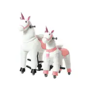 Ride-On Horse Push Toy w/Wheels Bounce Toy Horse Rider 3y+ KidsGro - Unicorn