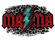 Sublimation Print Ready to Press Heat Transfer MaMa Leopard Lightning
