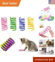 60-Pack Colorful Cat Spring Toys - Interactive Indoor Play for Cats