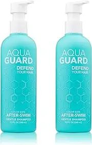 AquaGuard Gentle Clarifying Shampoo - Defeat Chlorine and Enjoy the Pool - No More Pool Hair Smell - Paraben and Gluten Free, Vegan, Color Safe, Leaping Bunny Certified (Two Bottles)