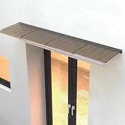Window Awning Door Canopy，Brown Patio Balcony Eaves Awning,Arched Design Door Awning, Suitable for Front Door/Back Door/Garden/Courtyard (Color : Brown, Size : 40x80cm/16"x32")