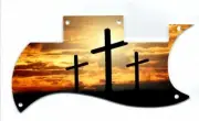 Pickguard Scratchplate Graphical to fit Epiphone SG Special VE Three Crosses 2
