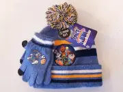 Space Jam Looney Tunes 2pc Youth Kids Beanie Winter Hat & Glove Set New