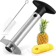 Pineapple Corer,Pineapple Cutter,Pineapple Corer and Slicer Tool,Stainless Steel Pineapple Core Remover Tool with Pineapple Eye Peeler for Home Kitchen with Sharp Blade