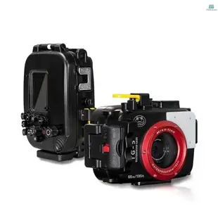 OLYMPUS 海蛙相機防水外殼潛水箱保護殼水下 60m/195ft 替換奧林巴斯 TG-5 相機 Came-0206
