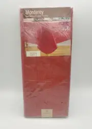 Elrene Red Monterey Vinyl Tablecloth 70" Round Seats 4 - 6 People New