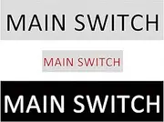 MAIN SWITCH Sign Self Adhesive Plaque Decal Door Distribution box SIGN (Style 3, 20x80mm)