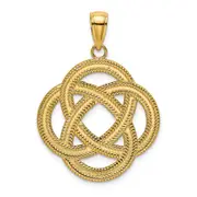 14k Yellow Gold Large Celtic Eternity Knot Circle Charm