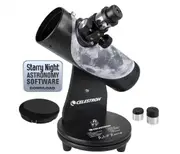 Celestron Firstscope Tabletop Telescope w/Bonus G2 8x21 Roof Prism Binocular
