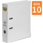 Marbig Linen Lever Arch File Folder A4 White 10 Pack Bulk