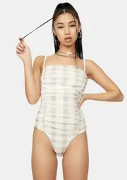 The More U Know Plaid Tank Bodysuit