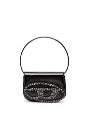 [Diesel] Diesel - 1DR-Iconic shoulder bag in mirror leather - Shoulder Bags - Woman - Black UNI Black