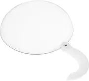 HOOTNEE Japanese Hand Fan Folding Round Hand Fan Versatile Decor Compact Portable White Disc f
