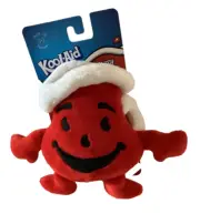 Kool-Aid Jar Red White Squeaky/Crunch 7'' Dog Toy