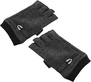 [Generic] 1 Pair Winter Half Finger Gloves Durable Fingerless Mittens for Driving Outdoor Sports Non Pilling for Long Term Use Cold Weather Protection Supplies Grey
