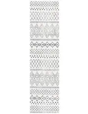 [Rug Culture] Oasis Nadia Rustic Tribal Runner Rug in White