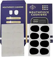 Alto/Tenor Saxophone Mouthpiece Cushion Patches Pads, 2 Packs 0.3 mm, 16 Pieces (8 Pieces Black & 8 Pieces Clear)