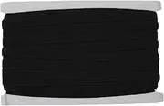 Trimming Shop 12mm (1/2 Inch) Thick Elastic Band for Sewing - 5 Metres Waistband Elastic Band for Crafts, Fabric Accessories, Dressmaking, Stretchy Cord for Skirts and Trousers Waistband, Black