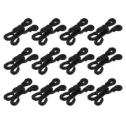 40pcs Brass Sewing Hooks and Eyes Closure 23mm Long for Bra Skirt, Black