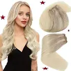 Weft Real Human Hair Extensions Blonde Ombre Double Extensions Remy 16 inch