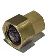 MTM Brass Garden Hose Inlet 3/4" FGH X 1/2" Female NPT Swivel With Filter Screen