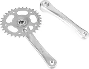 Happyyami 32T Aluminum Alloy Single Ring Bike Crankset Hand Crank Replacement Chainring for Bicycles