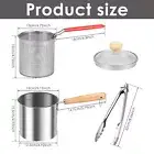 Deep Fryer Pot with Strainer Basket Stainless Steel Deep Frying Pot with lenAJ