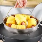 Stainless Steel Steamer Basket Portable Vegetable Steamer Pot Steam Rack